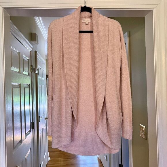 Barefoot Dreams Bamboo Cozy Chic Lite Circle Pink Lounge Cardigan Sweater SMALL - Picture 1 of 6